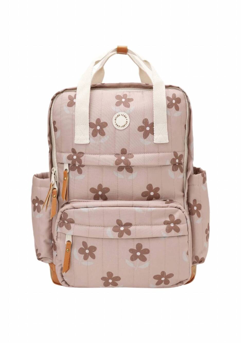 NEW RYLEE + CRU girl's polyester print backpack in little daisy